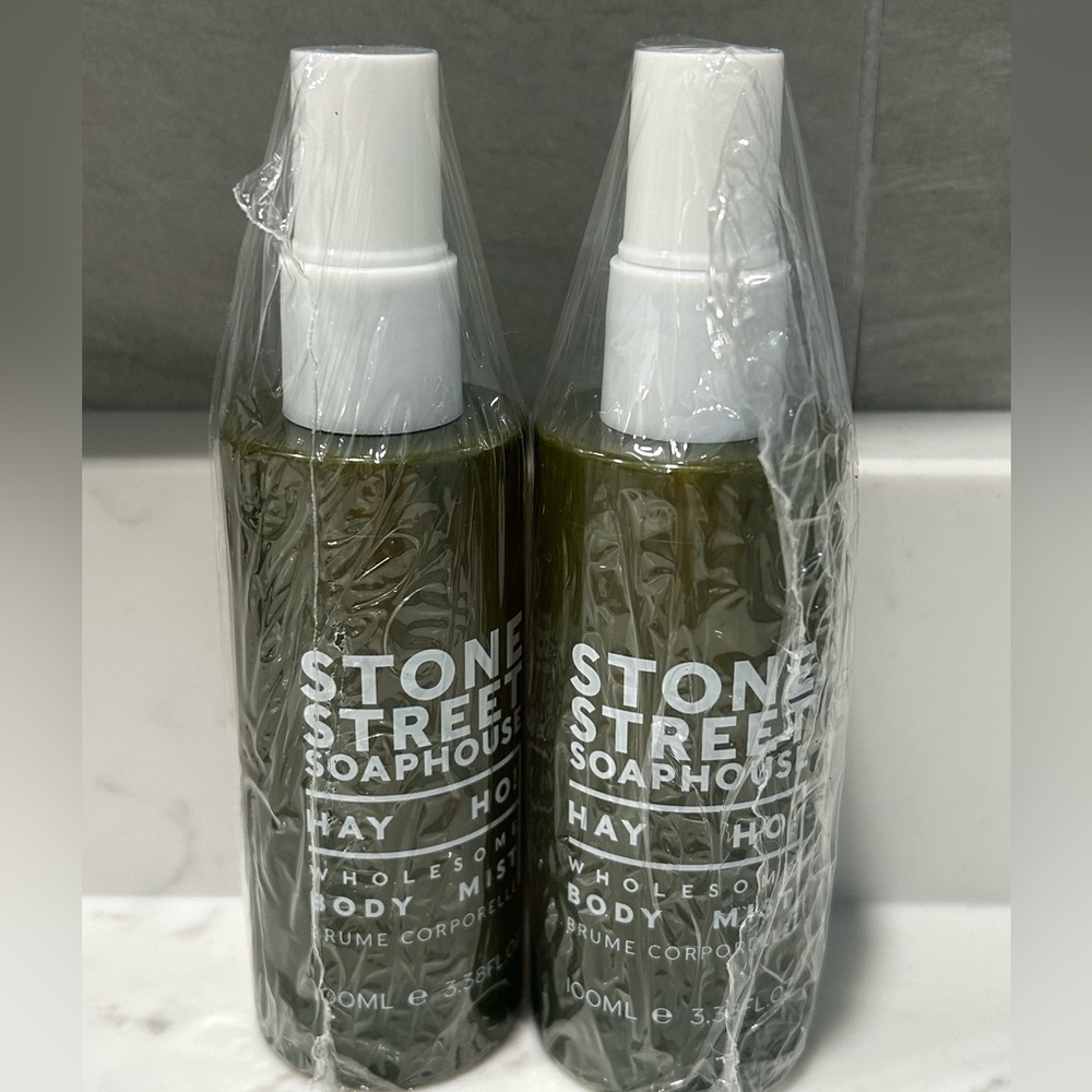 2x Stone Street Soaphouse Hay Ho! Wholesome Body Mist 3.38oz/100mL alcohol free